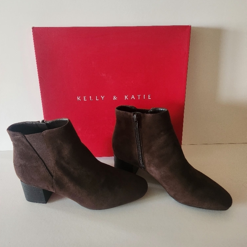 Last chance before they go away. Kelly & Katie Brown Ankle Boots-Like New